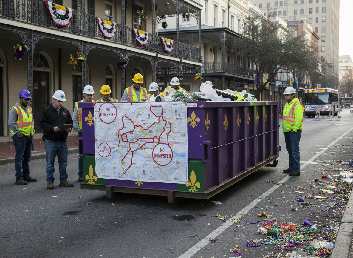 Planning Waste Removal Around Mardi Gras Parade Routes in Mobile